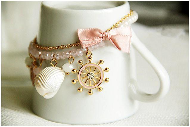 Bowknot Pearl Shell Beach Bracelet - MeetYoursFashion - 3