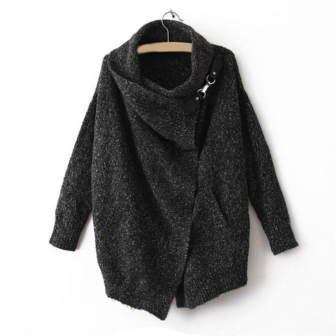 Fashion Splicing Pothook Cardigans Sweater Coat For Women - Meet Yours Fashion - 1